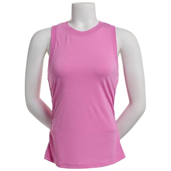 Womens Starting Point Side Ruched Solid Tank Top - image 