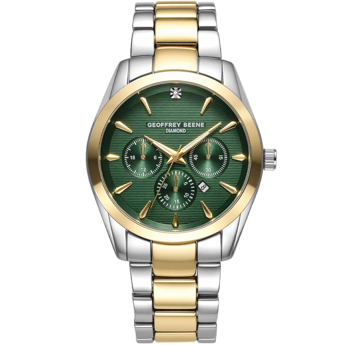 Mens Geoffrey Beene(R) Diamond Dial Bracelet Watch - GBA0056TTG