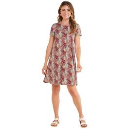 Womens Architect&#40;R&#41; Short Sleeve Ditsy Floral A-Line Dress