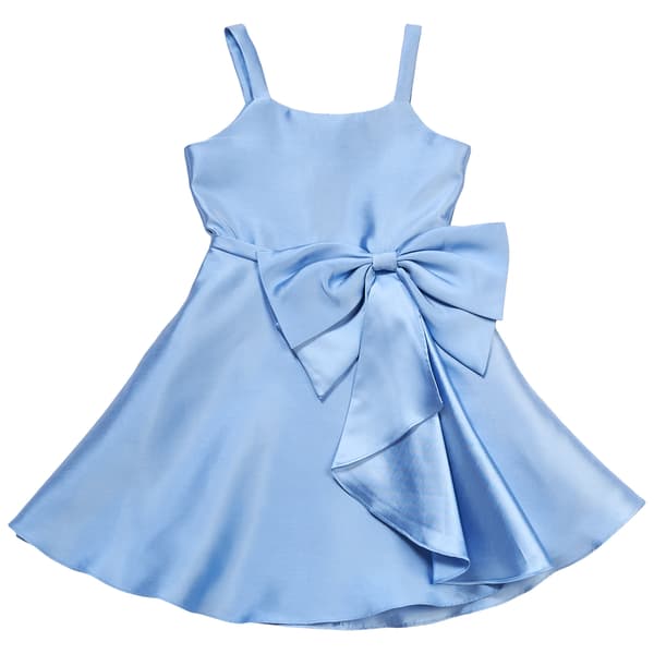 Girls (7-16) Rare Editions Mikado Basic Strap Bow Dress - image 