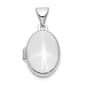 Gold Classics&#40;tm&#41; 14kt. White Gold 13mm Oval Plain Assembled Locket - image 1