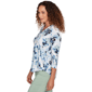 Womens Emaline Seabreeze Essence 3/4 Sleeve Top With Overlapped - image 4