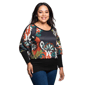 Plus Size 24/7 Comfort Apparel Paisley Banded Dolman Top - image 2
