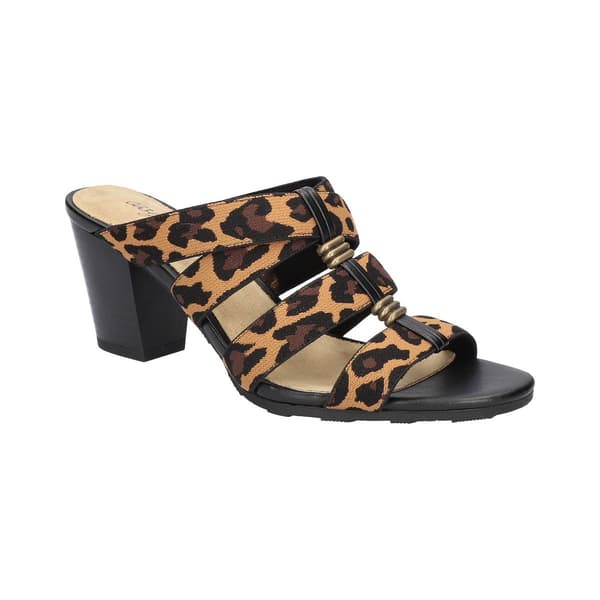 Womens Easy Street Alize Leopard Strappy Sandals - image 
