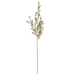 K&K Interiors Glitter Snowy Red Berry Leaf Stem