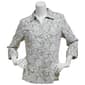 Petite Emily Daniels 3/4 Sleeve Floral Casual Button Down - image 1
