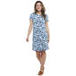 Plus Size Harlow & Rose Short Sleeve Blurred Floral Swing Dress - image 1