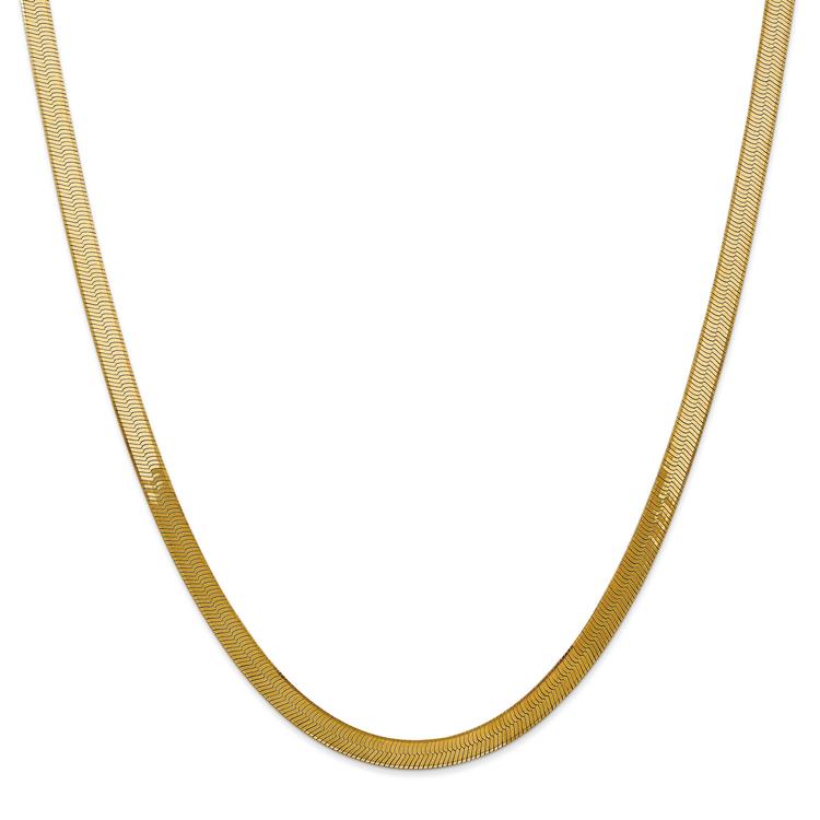 Unisex Gold Classics(tm) 5.0mm. 14k Silky Herringbone Chain Necklace