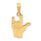 Gold Classics&#40;tm&#41; 14kt. I Love You Hand/Sign Language Pendant - image 1