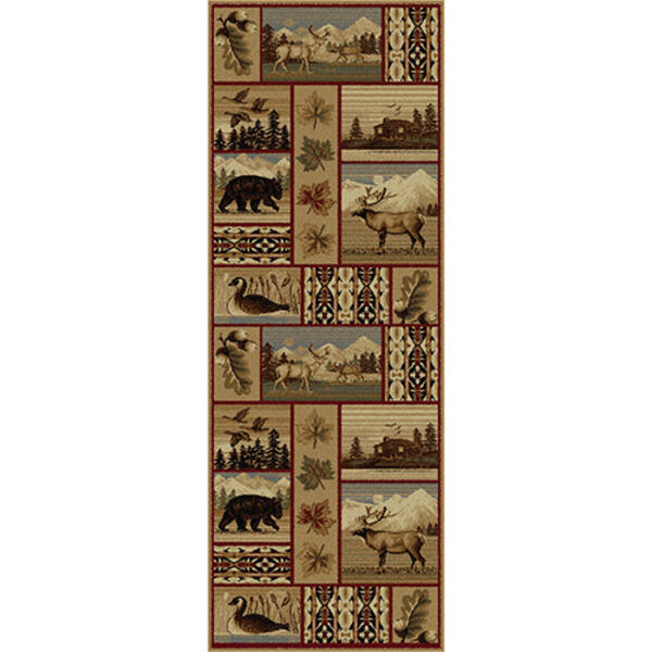 Tayse Nature Scenic Wildlife Lodge Runner - Brown/Multi - image 