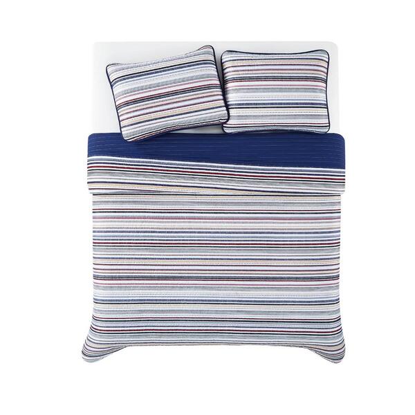 Truly Soft Teagan Stripe 180 Thread Count Reversible Quilt Set