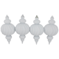 Northlight 4ct. Shatterproof White Finial Christmas Ornaments - image 2