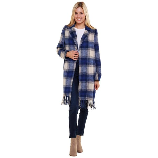 Juniors Love Tree Stevie Fringe Twill Peacoat