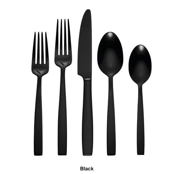 Hampton Forge Clearview Satin Black 20pc. Flatware Set