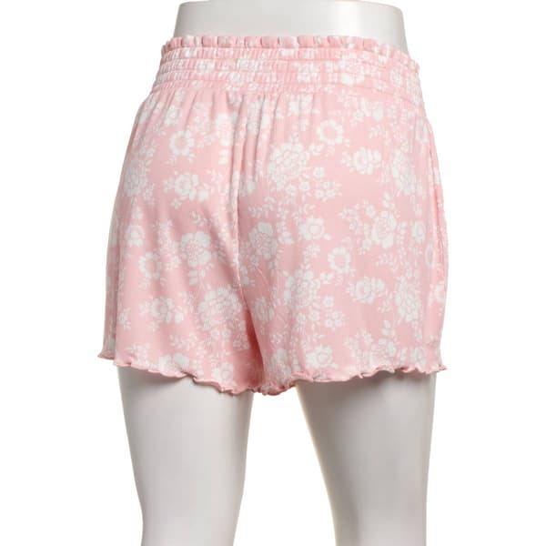 Womens René Rofé® Floral Sleep Smocked Waist Pajama Shorts