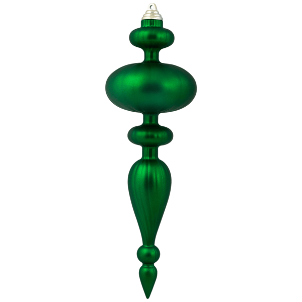 Northlight 4ct. Shatterproof Green Finial Christmas Ornaments