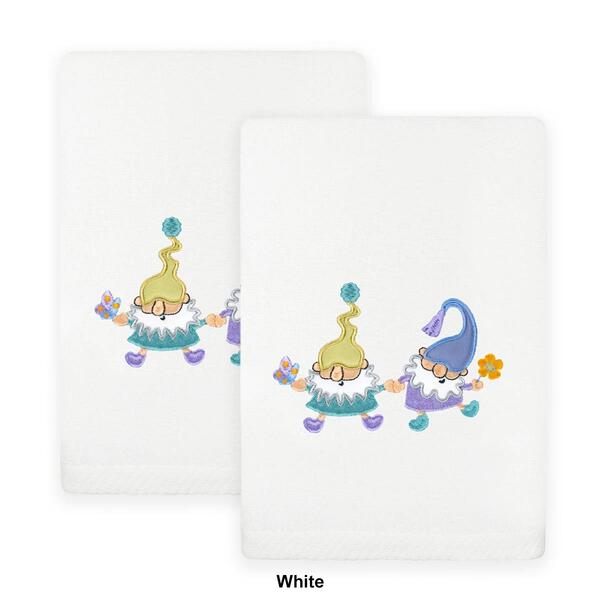 Linum Home Textiles 2pc. Spring Gnomes Embroidered Hand Towels