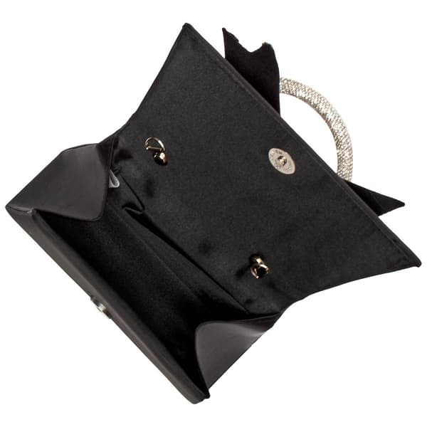Sasha Satin Rhinestone Box Bag with Chain