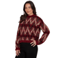 Womens Skye''s the Limit Wild Romance Zig Zag Textured Sweater - image 9