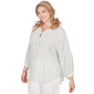 Plus Size Ruby Rd. Renaissance Romance Crinkle Stripe Blouse - image 2
