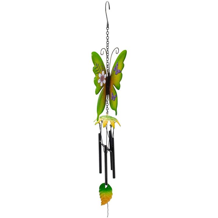 Northlight Seasonal 15.7in. Metal Butterfly Garden Wind Chimes