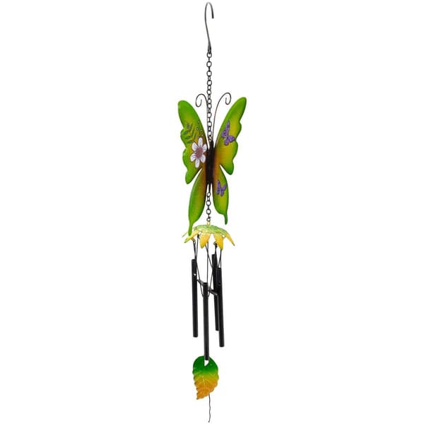 Northlight Seasonal 15.7in. Metal Butterfly Garden Wind Chimes