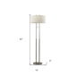 HomeRoots 62in. Silver Task Floor Lamp With Drum Shade - image 4