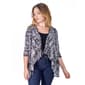 Womens 24/7 Comfort Apparel Geometric Open Cardigan - image 1