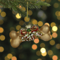Northlight Gold Dog Bone with Bow Glass Christmas Ornament - image 2
