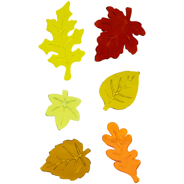 Northlight Set of 4 Double Sided Fall Harvest Gel Window Clings