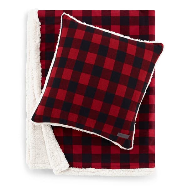 Eddie Bauer Cabin Plaid Throw and Pillow Set