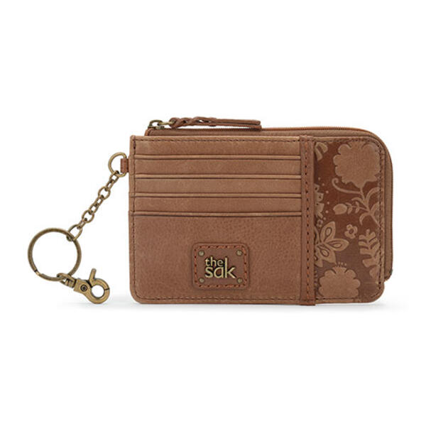 Womens The Sak Iris Card Wallet - Tobacco Floral Embossed - image 