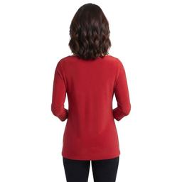 Womens Kasper Long Sleeve 3/4 Sleeve Solid Ruched Blouse