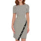 Womens Tommy Hilfiger Short Sleeve Houndstooth Asymmetric Dress - image 1
