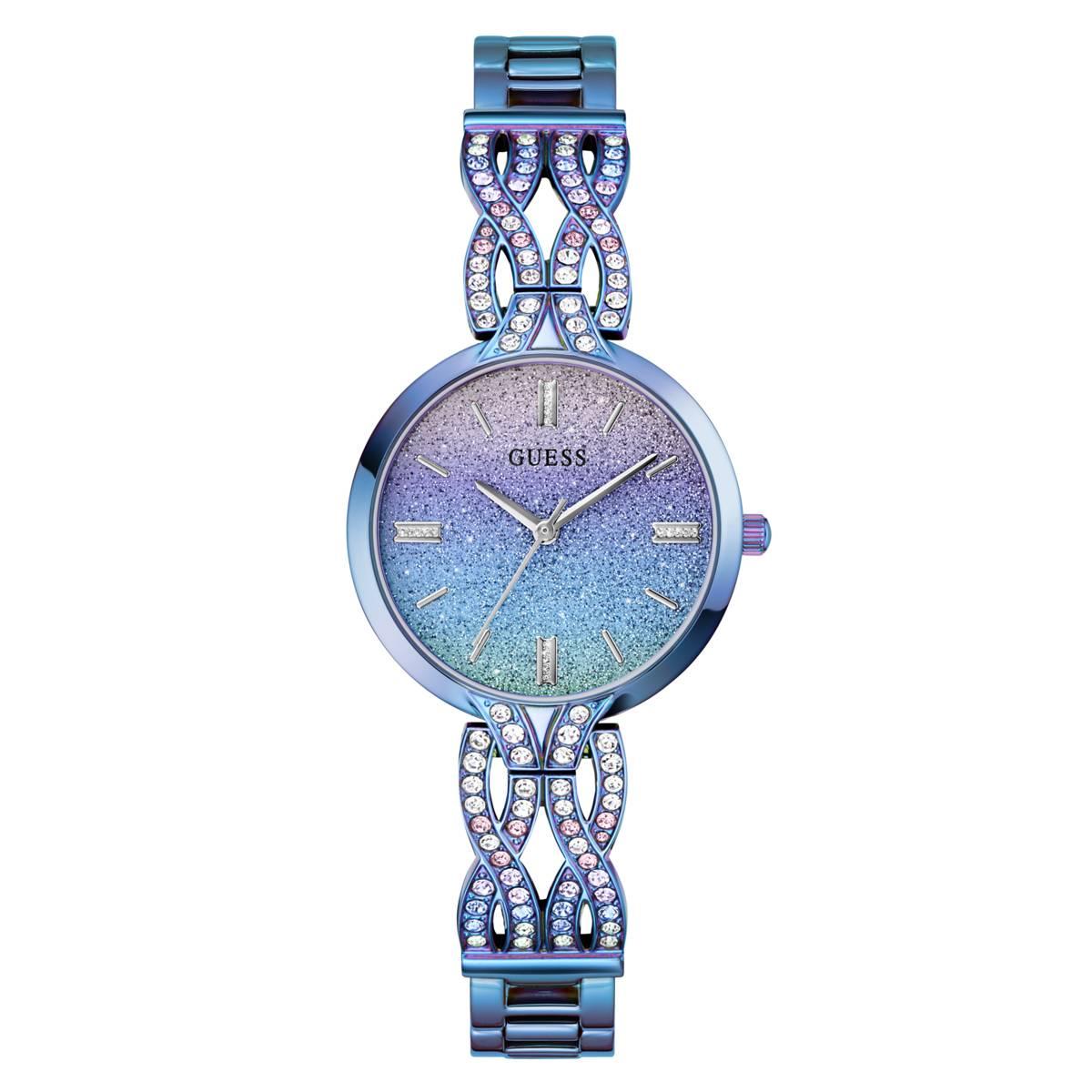 Open Video Modal for Womens Guess Watches(R) Blue Iridescent Analog Watch - GW0868L3