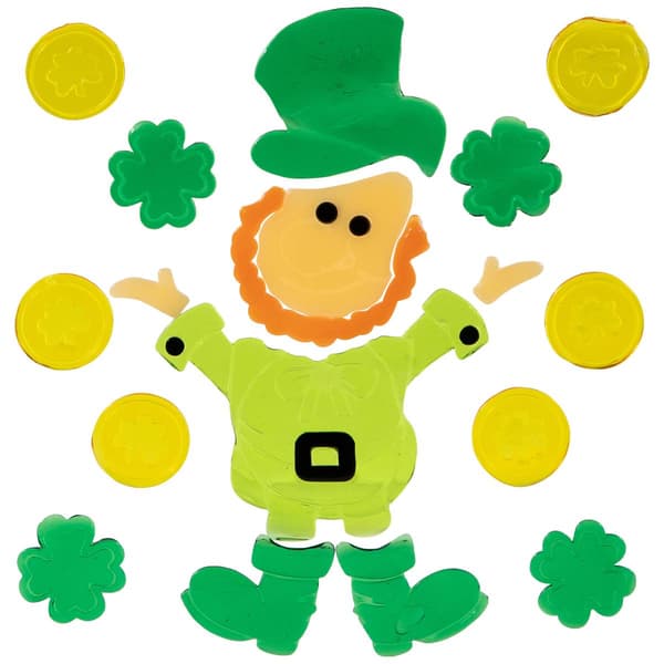 Northlight Seasonal St. Patrick''s Gel Window Clings - Set of 5