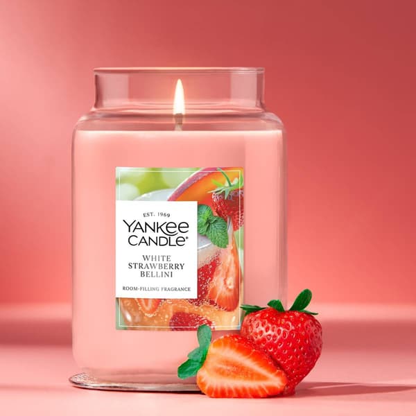 Yankee Candle® White  Strawberry Bellini 22oz. Jar Candle