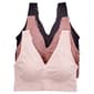 Plus Size Laura Ashley(R) 3pk. Lace Back Lounge Bras - LS5243-3PKCB - image 1