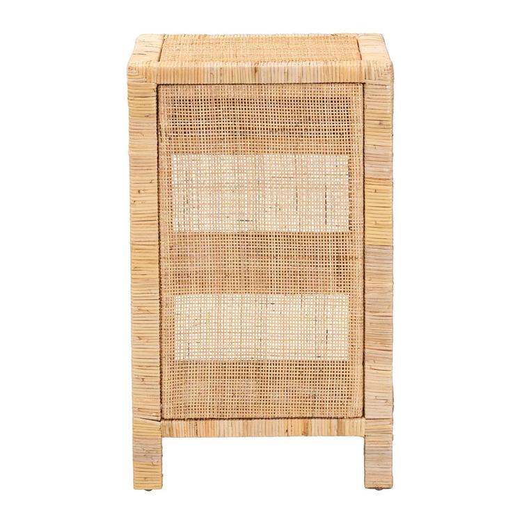Baxton Studio Bella Brown Mahogany Wood 1-Drawer Nightstand