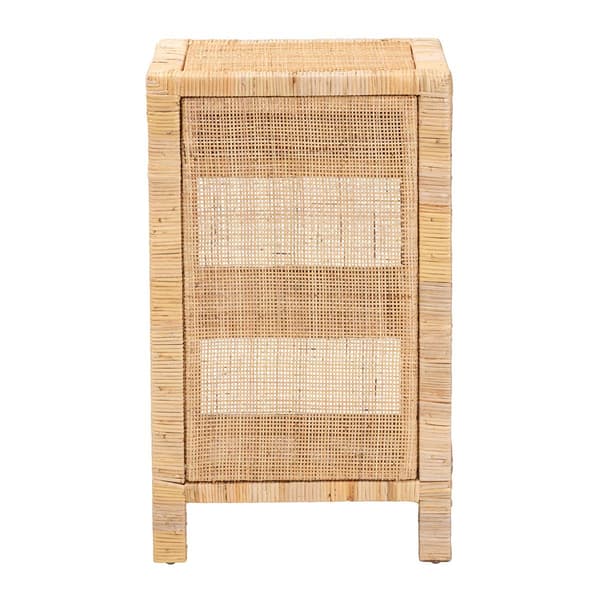 Baxton Studio Bella Brown Mahogany Wood 1-Drawer Nightstand