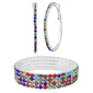 Saffron Stretch Bracelet with 40mm Hoop Earring Set - image 1