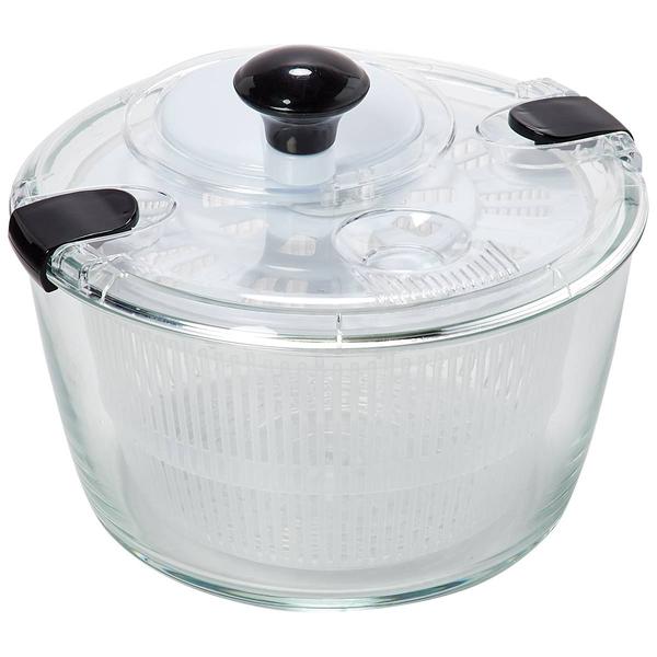 Gourmet Kitchen 4.8qt. Glass Salad Spinner - image 
