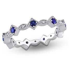 Gemstone Classics&#40;tm&#41; 0.05ctw. Diamond 0.45ctw. Sapphire Ring