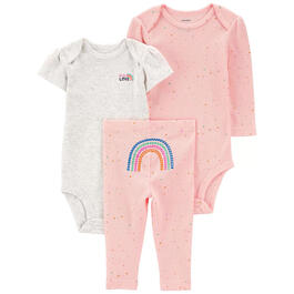 Baby Girl &#40;NB-24M&#41; Carter''s&#40;R&#41; Little Love/Rainbow 3pc. Thermal Set