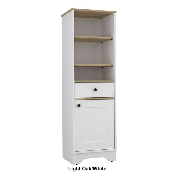 FM FURNITURE Alaskan Light Grey Linen Cabinet