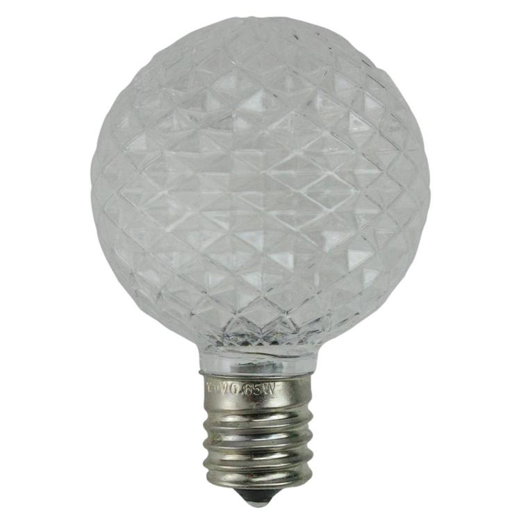 Northlight 25pk Faceted LED G50 Clear Christmas Replacement Bulbs