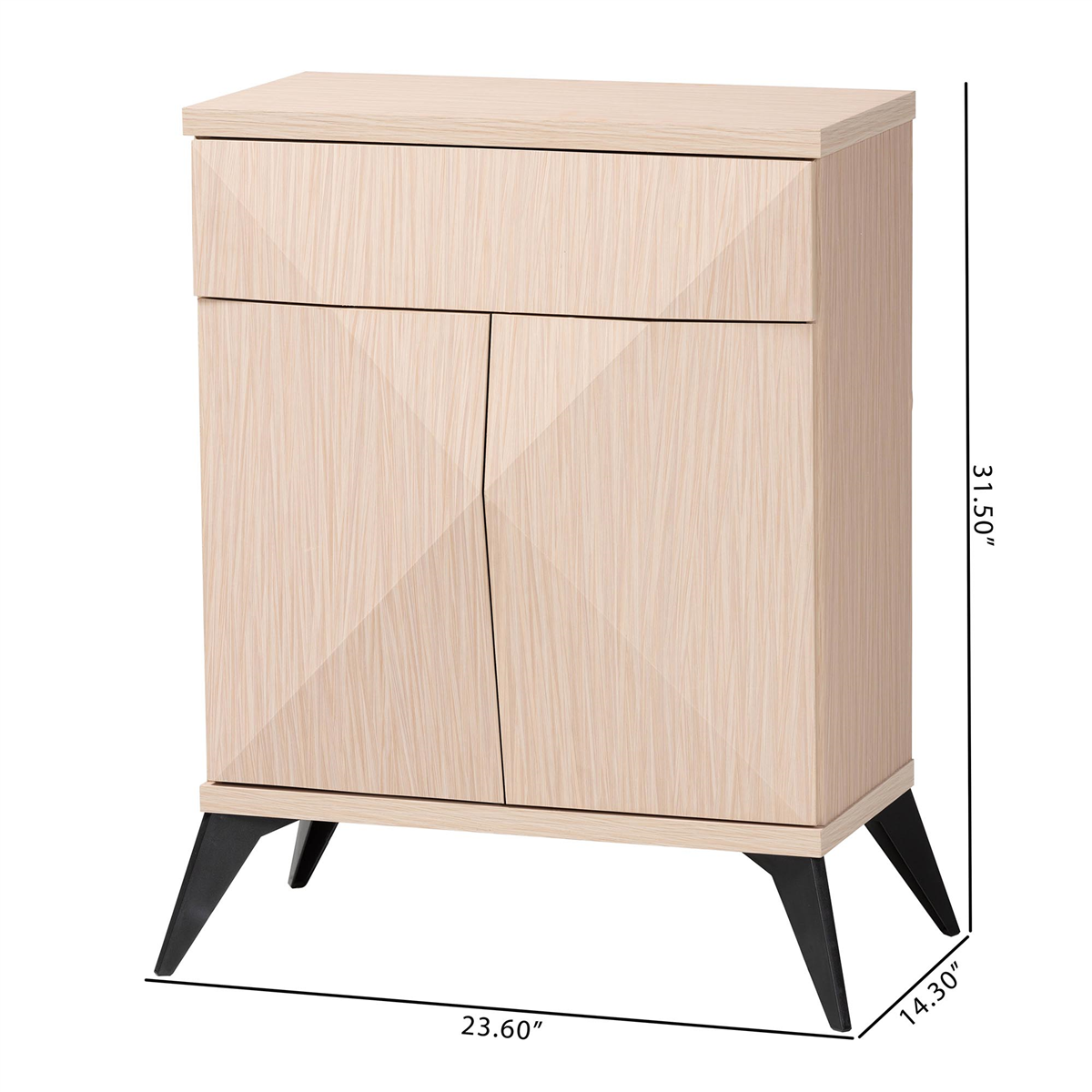 Baxton Studio Draper Mid-Century Modern 2-Door Buffet Cabinet