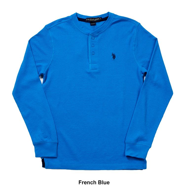 Mens U.S. Polo Assn.® Solid Thermal 3 Button Henley