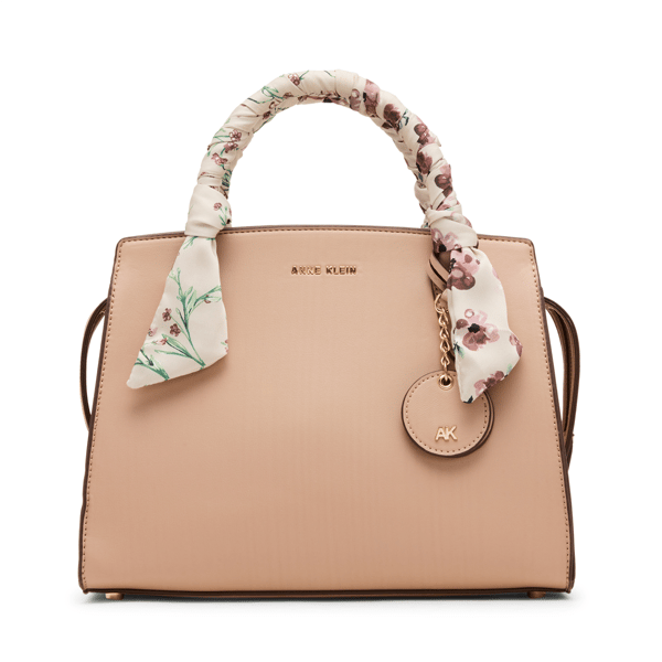 Anne Klein Scarf Accent Satchel - image 