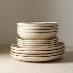 Earth & Clay Heath 12-Piece Stoneware Dinnerware Set